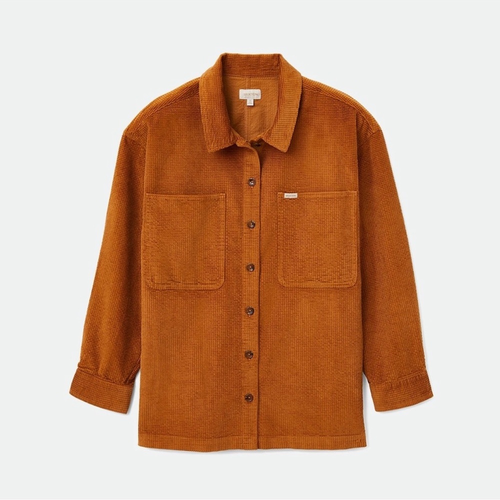 Brixton Bowery tunic Waffle Cord Shacket Tunic Overshirt lion large